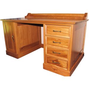 Pedestal desk in Chamfutta with four drawers and one door